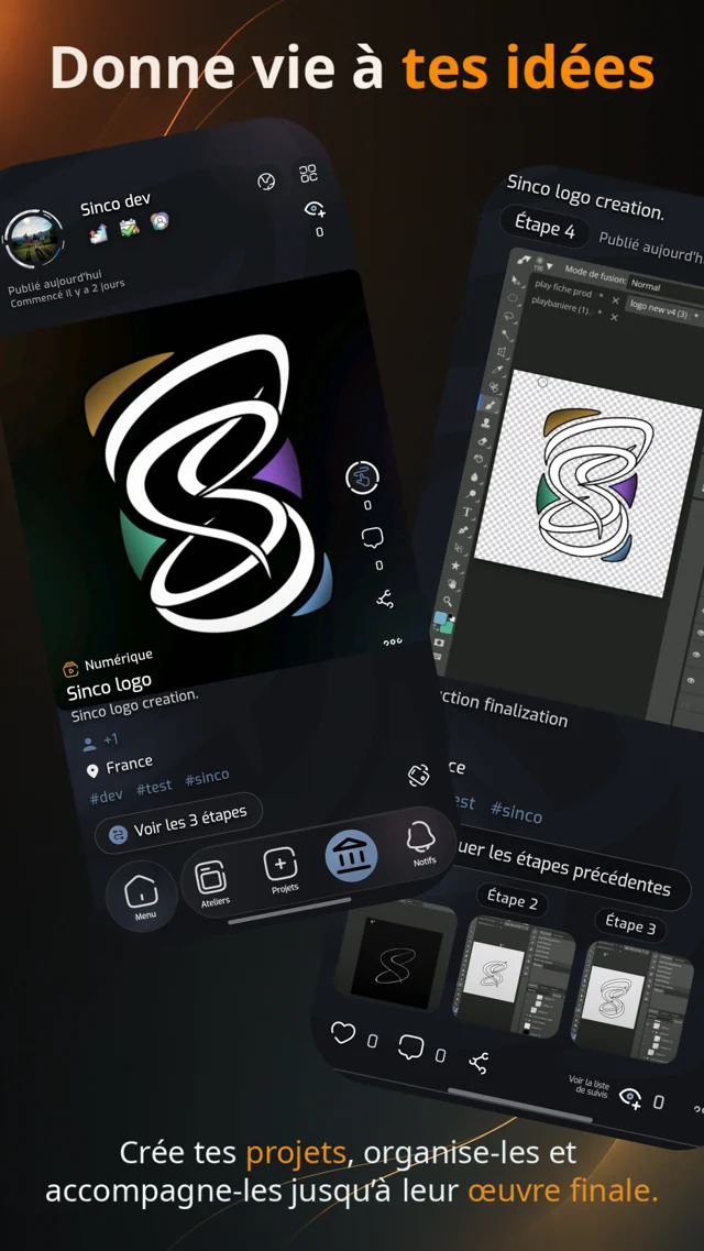 Aperçu de l’application Sinco